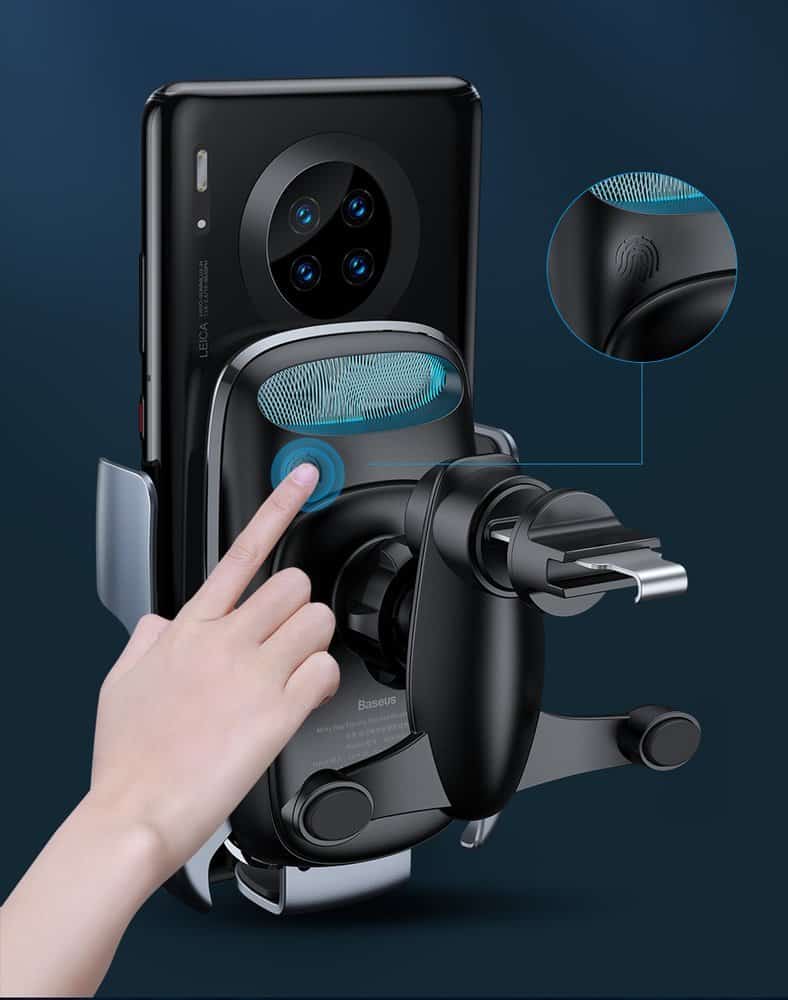 Baseus Milky Way Qi Wireless Car Charger 15W Electric Phone Holder Black (WXHW02-01) - Image 15