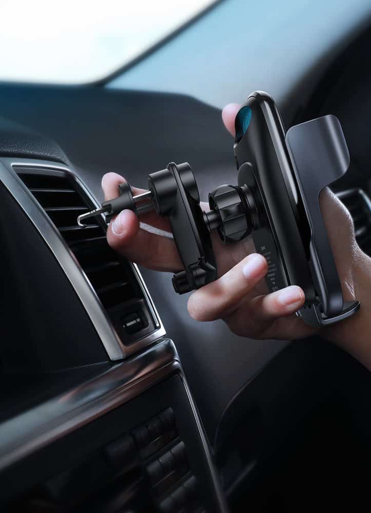 Baseus Milky Way Qi Wireless Car Charger 15W Electric Phone Holder Black (WXHW02-01) - Image 17