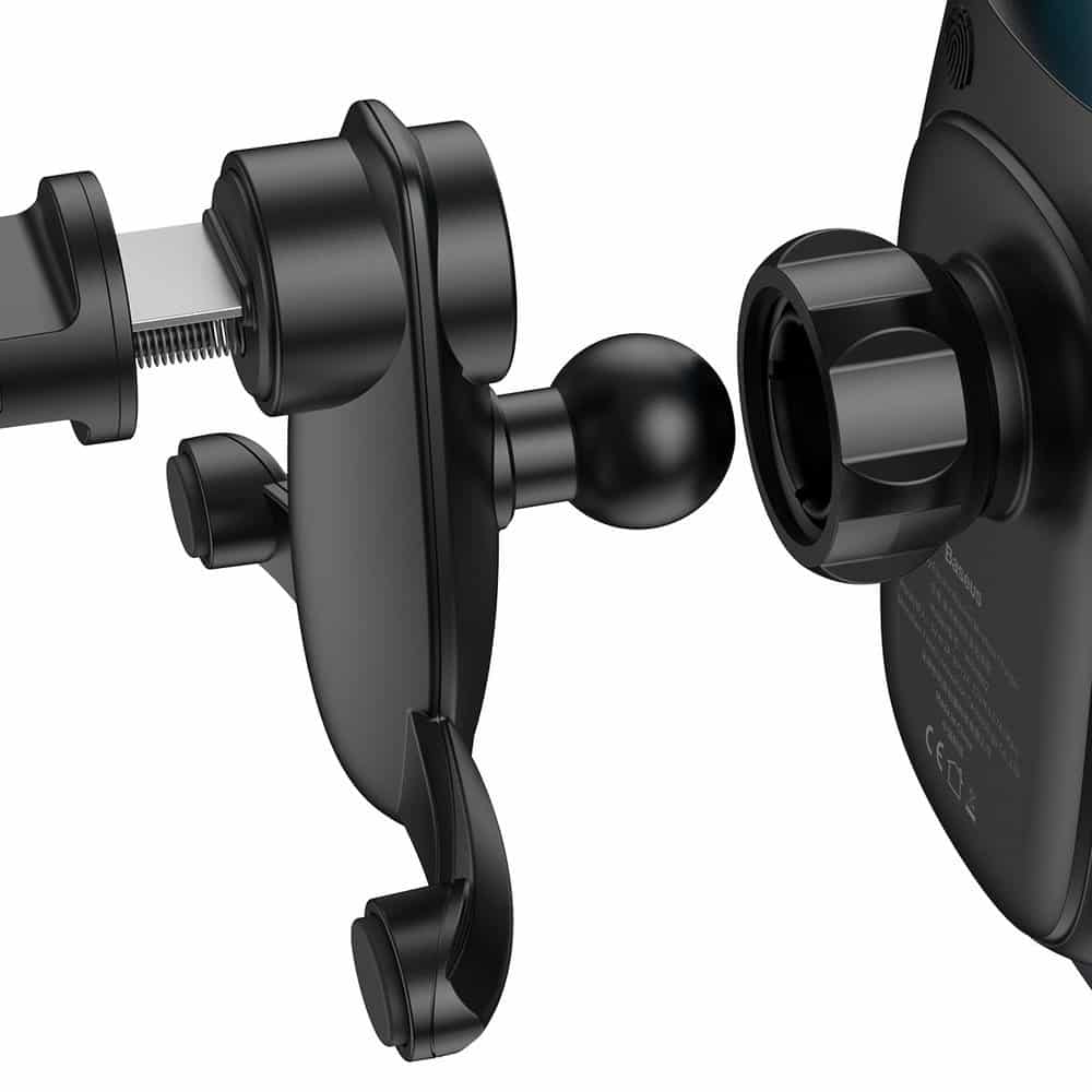 Baseus Milky Way Qi Wireless Car Charger 15W Electric Phone Holder Black (WXHW02-01) - Image 5