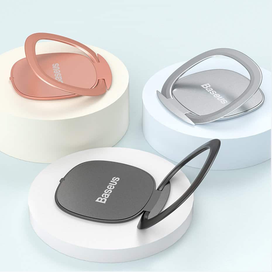 Baseus ultra-thin self-adhesive ring holder phone stand (Ροζ) (SUYB-0R) - Image 19