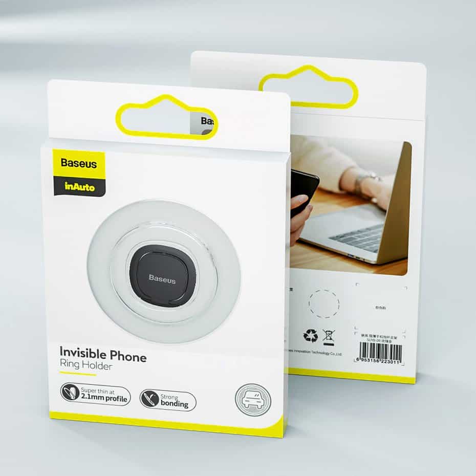 Baseus ultra-thin self-adhesive ring holder phone stand (Ροζ) (SUYB-0R) - Image 20