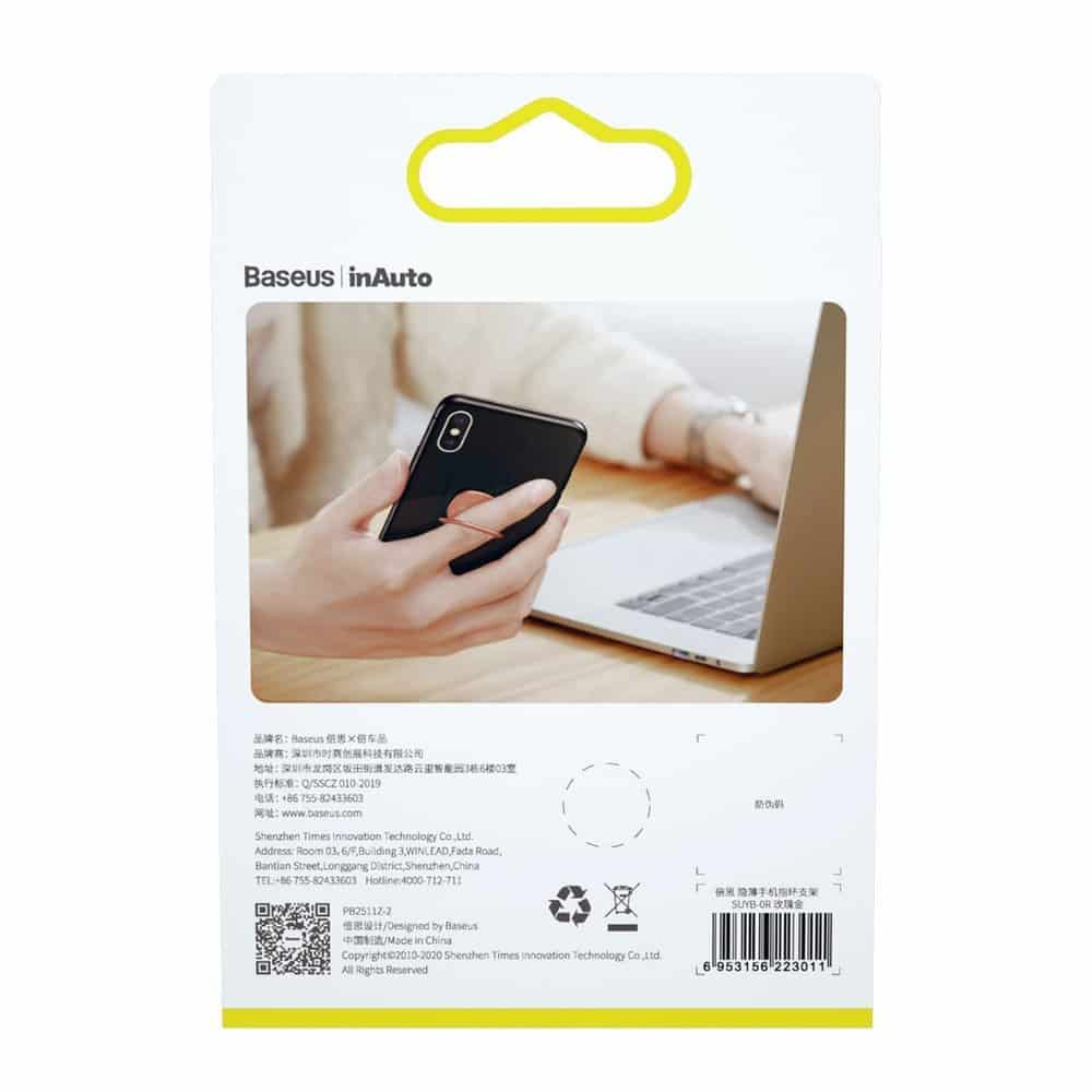 Baseus ultra-thin self-adhesive ring holder phone stand (Ροζ) (SUYB-0R) - Image 22