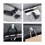 Baseus car glasses clip holder for glasses black (ACYJN-B01) - Image 12