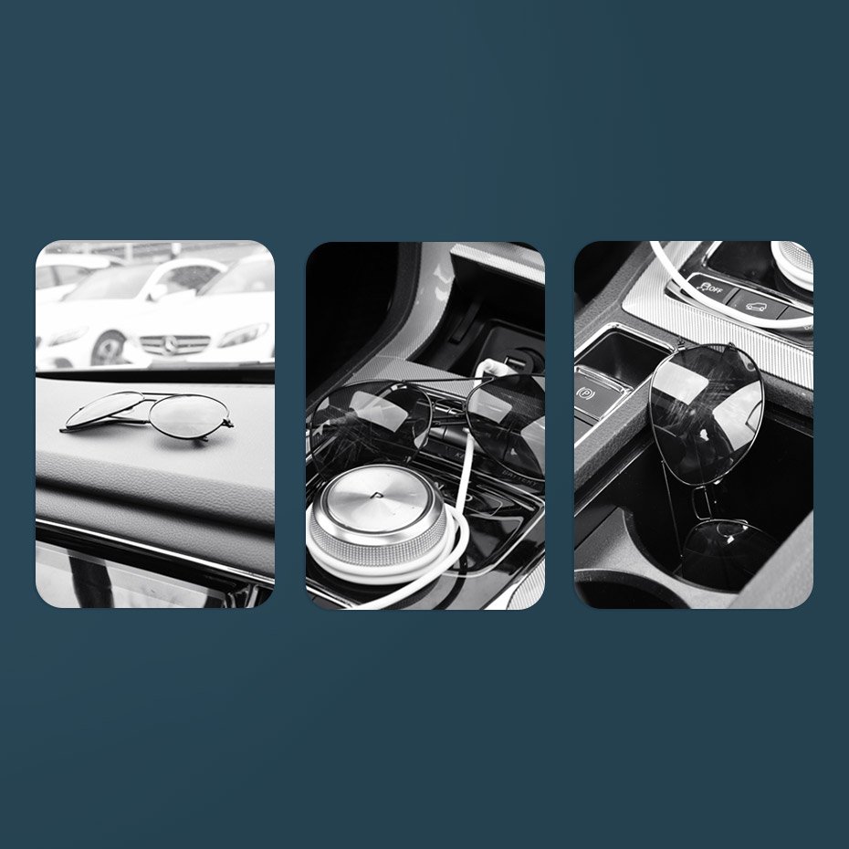 Baseus Car Holder Glasses Clip Silver (ACYJN-B0S) - Image 8