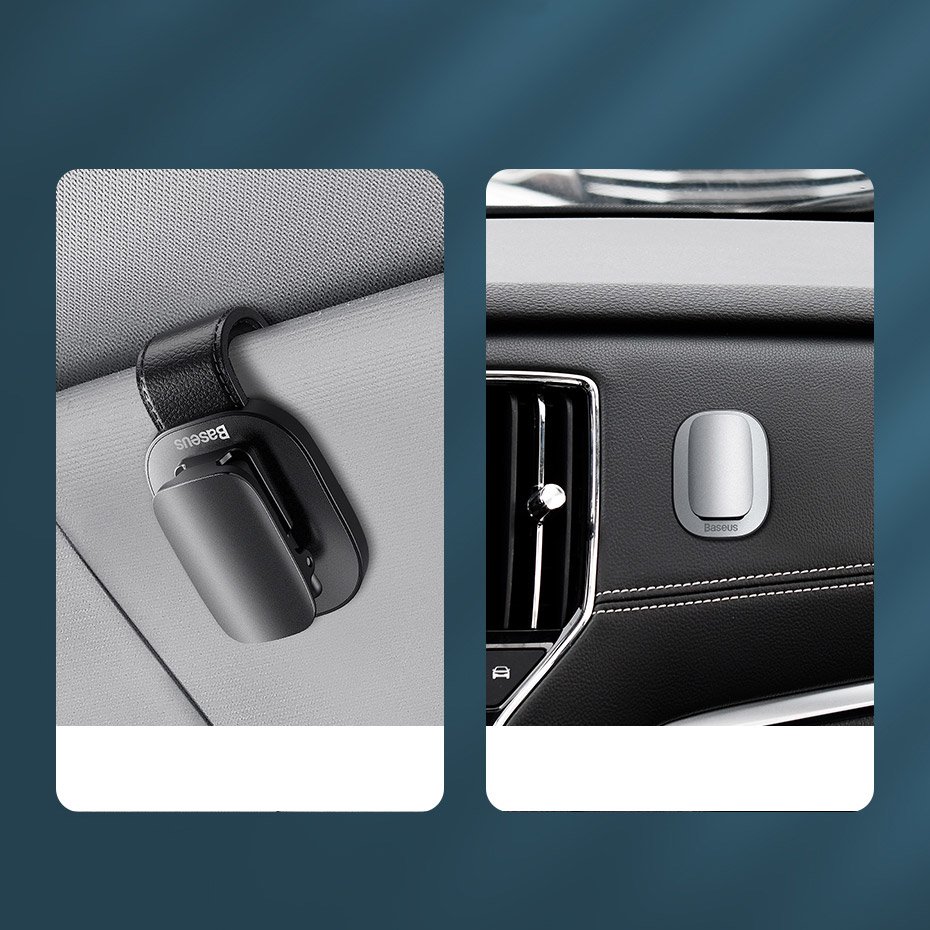 Baseus Car Holder Glasses Clip Silver (ACYJN-B0S) - Image 12