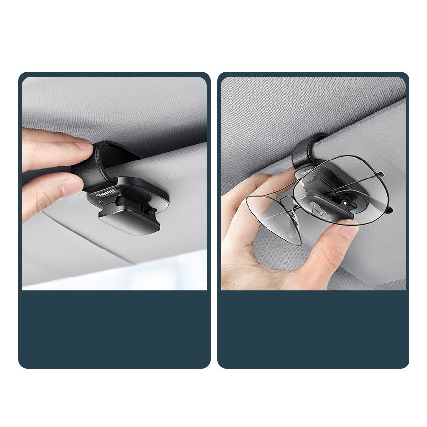 Baseus Car Holder Glasses Clip Silver (ACYJN-B0S) - Image 18