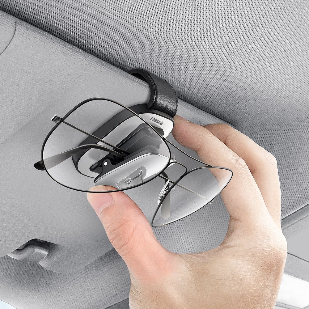 Baseus Car Holder Glasses Clip Silver (ACYJN-B0S) - Image 7