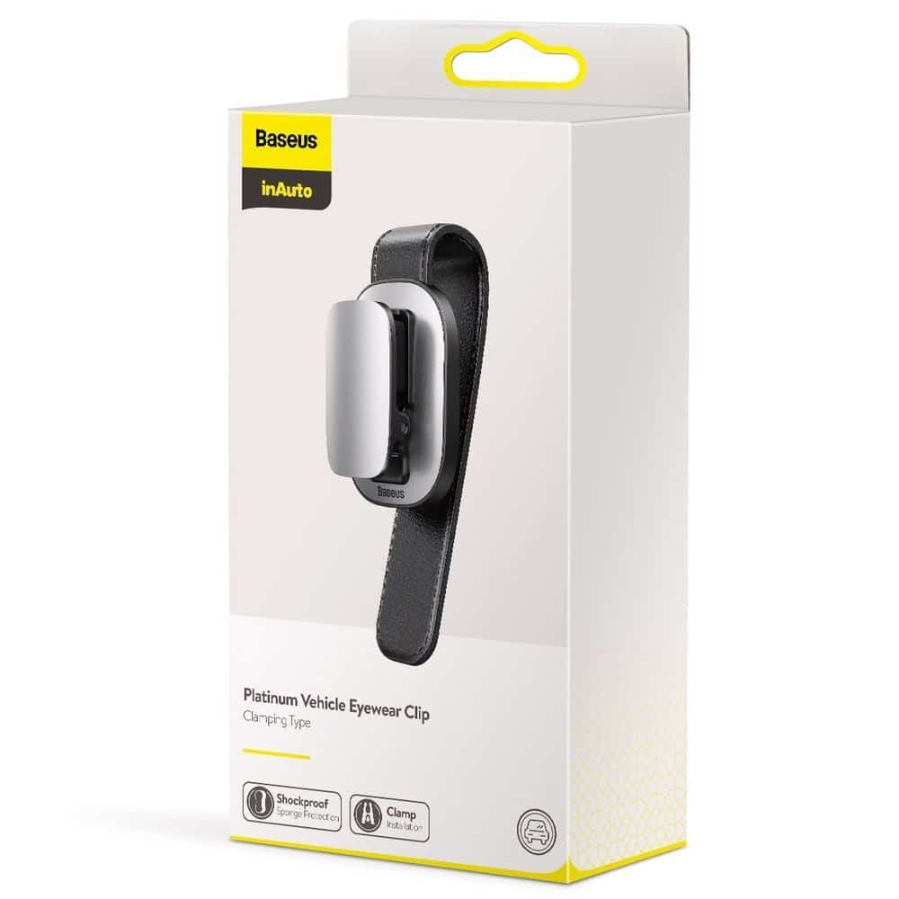 Baseus Car Holder Glasses Clip Silver (ACYJN-B0S) - Image 21