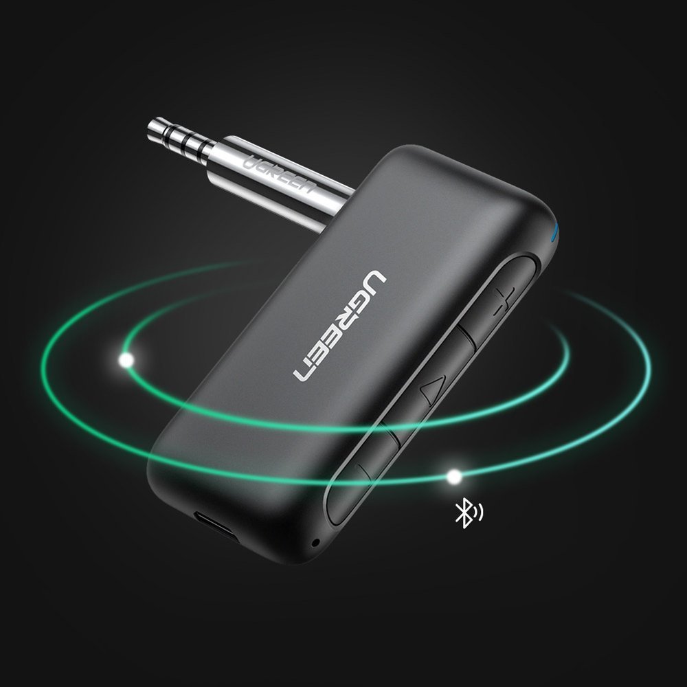 Ugreen Bluetooth 5.0 audio receiver AUX mini jack for car Μαύρο (70303) - Image 6