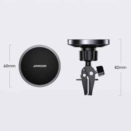 Μαύρη βάση αυτοκινήτου Joyroom JR-ZS240 με ασύρματο φορτιστή MagSafe για αεραγωγό