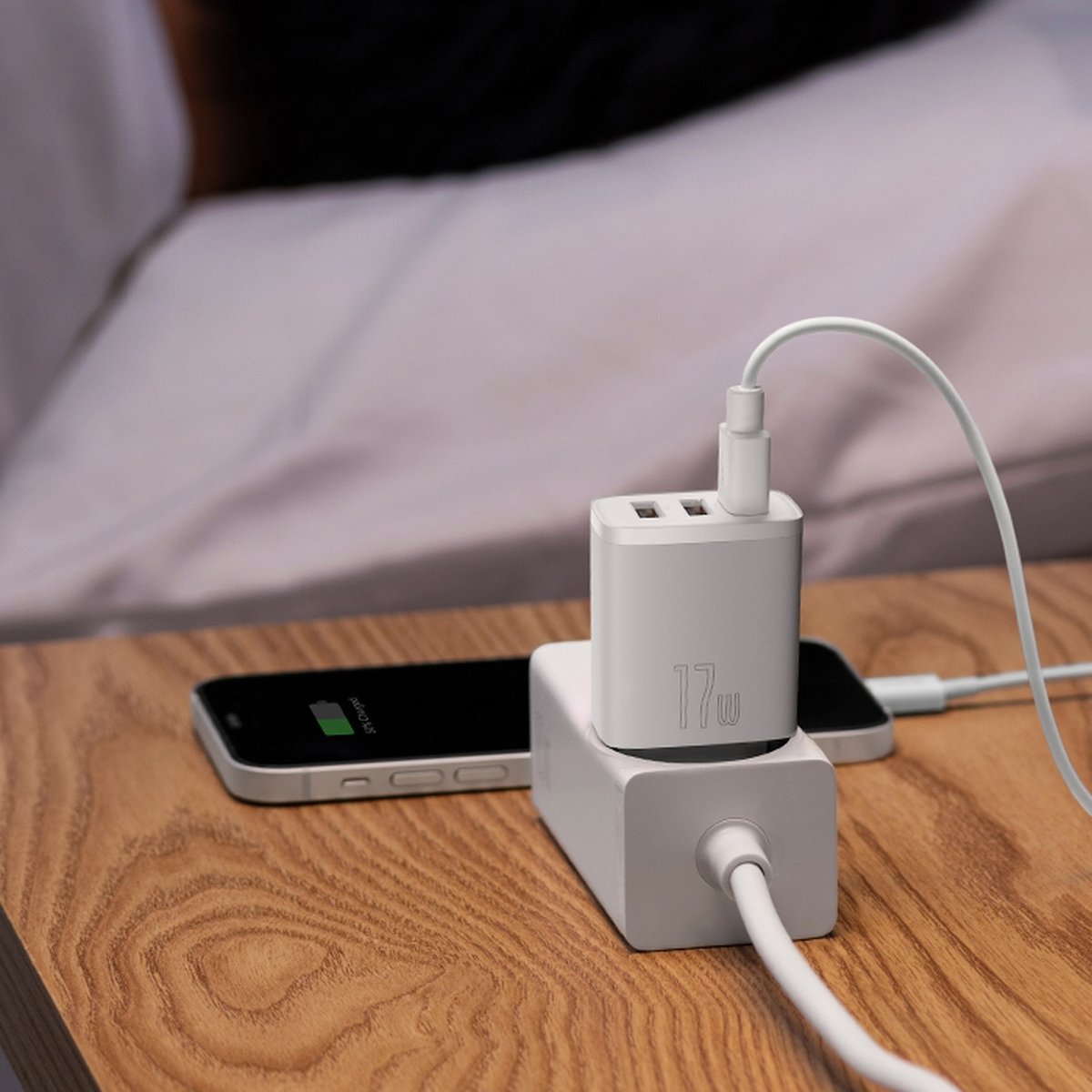 Baseus Compact charger 3x USB 17W Λευκό (CCXJ020102) - Image 13