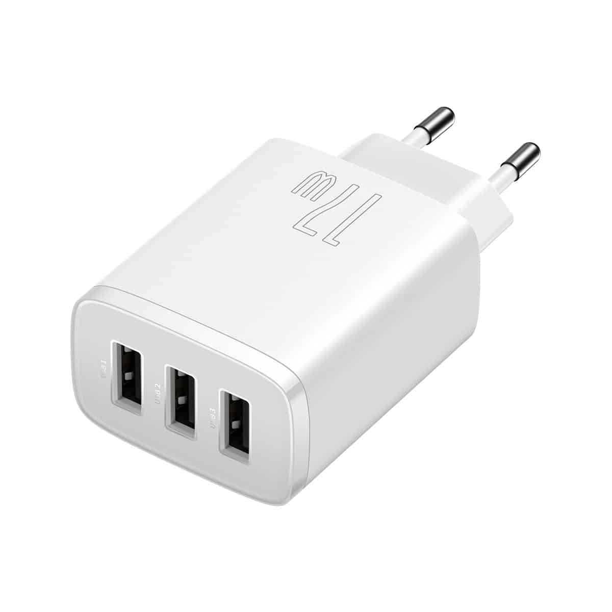 Baseus Compact charger 3x USB 17W Λευκό (CCXJ020102) - Image 2