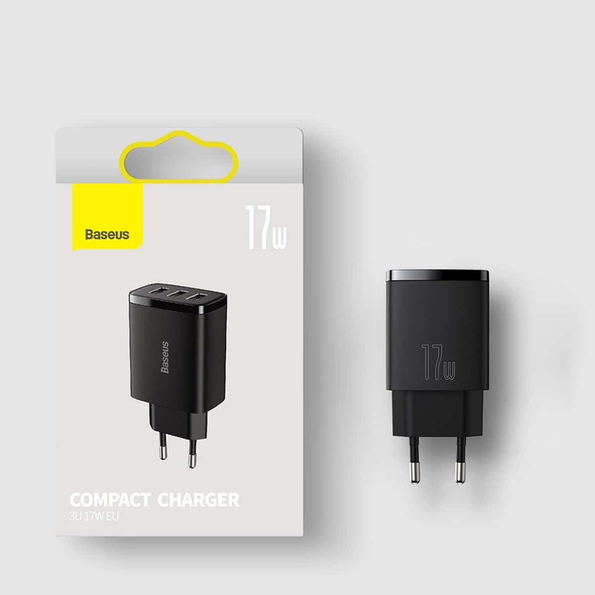 Baseus Compact charger 3x USB 17W Λευκό (CCXJ020102) - Image 18