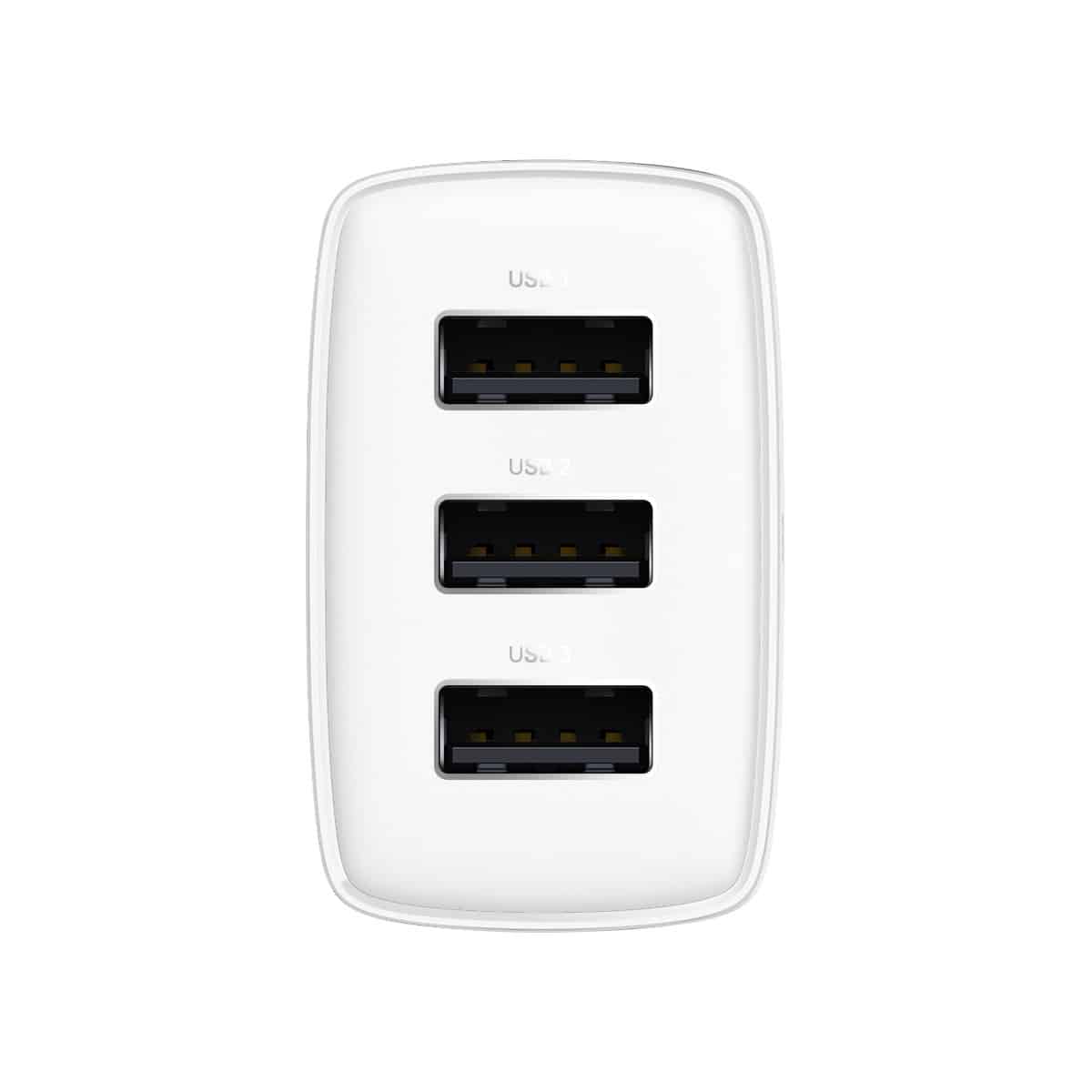 Baseus Compact charger 3x USB 17W Λευκό (CCXJ020102) - Image 4