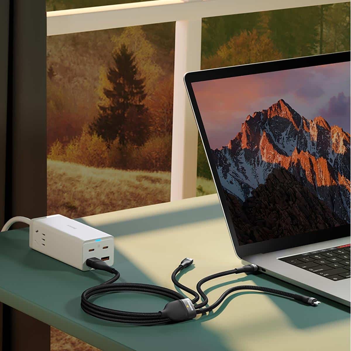 Baseus Flash Series II USB Type C / USB Type A cable - USB Type C / Lightning / micro USB 100 W 1.2 m black (CASS030101) - Image 10
