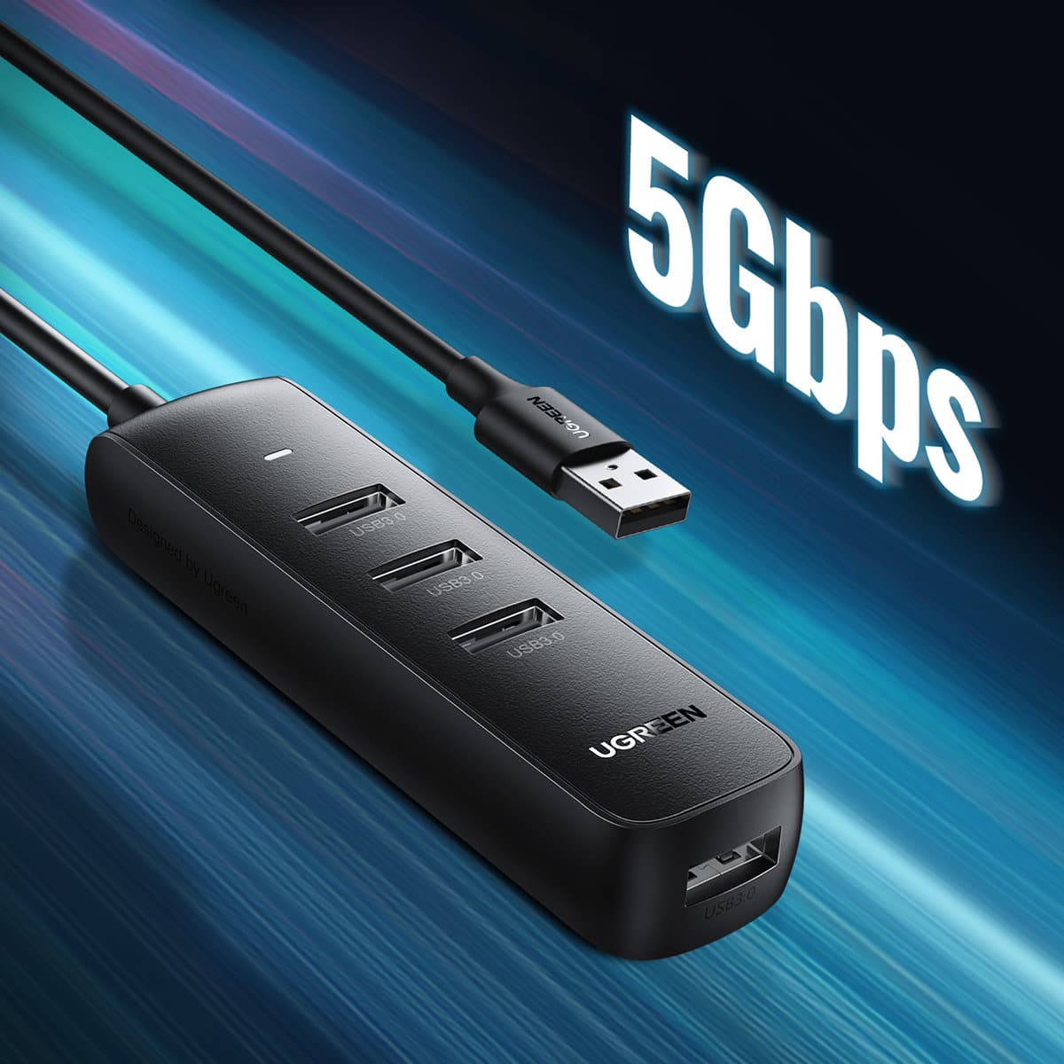 Ugreen HUB 4in1 USB - 4x USB Type A 3.0 PD DC 12V 0.25m Μαύρο (CM416 10915) - Image 6