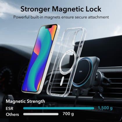 Διάφανη θήκη ESR Classic Hybrid HaloLock για iPhone 14 και 13 με δακτύλιο MagSafe