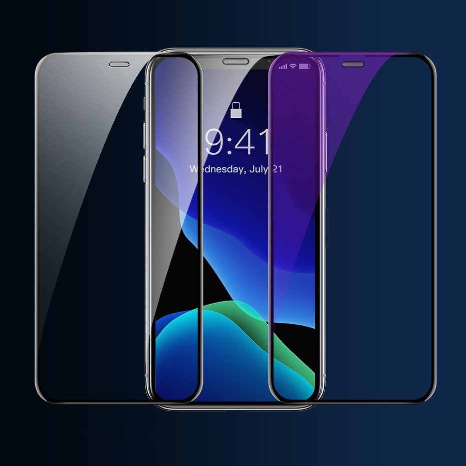 Baseus 2x full screen glass with 0.3mm Full Screen frame 9H iPhone 11 Pro / iPhone XS / iPhone X + black positioner (SGAPIPH58-WD01) - Image 13
