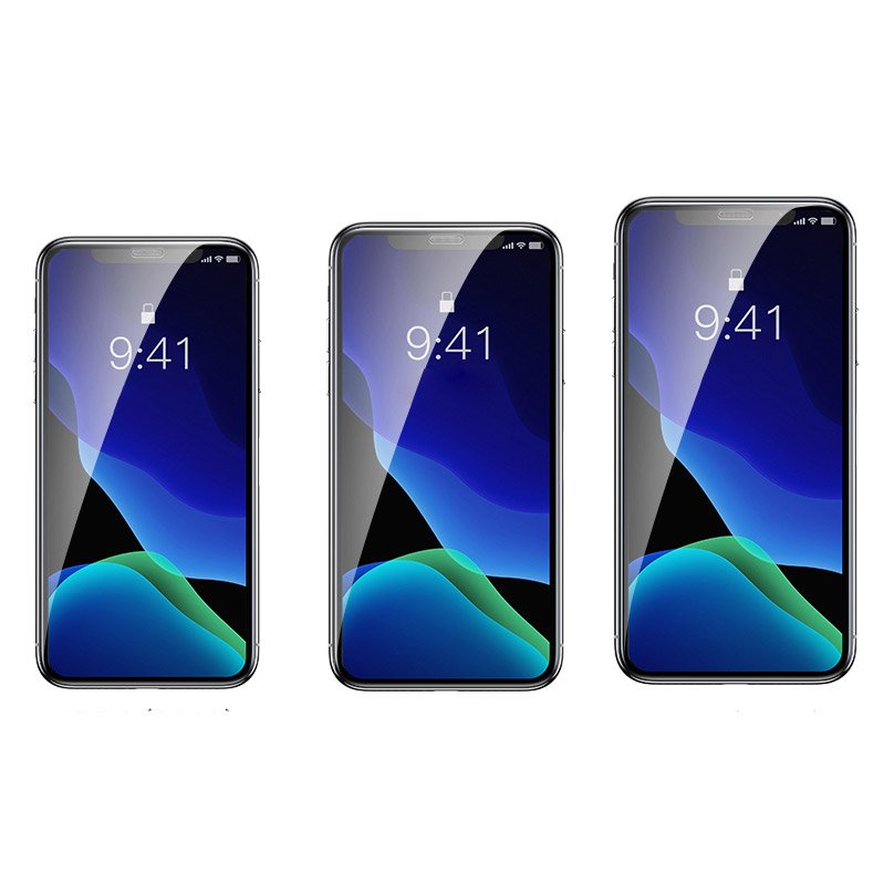 Baseus 2x full screen glass with 0.3mm Full Screen frame 9H iPhone 11 Pro / iPhone XS / iPhone X + black positioner (SGAPIPH58-WD01) - Image 16