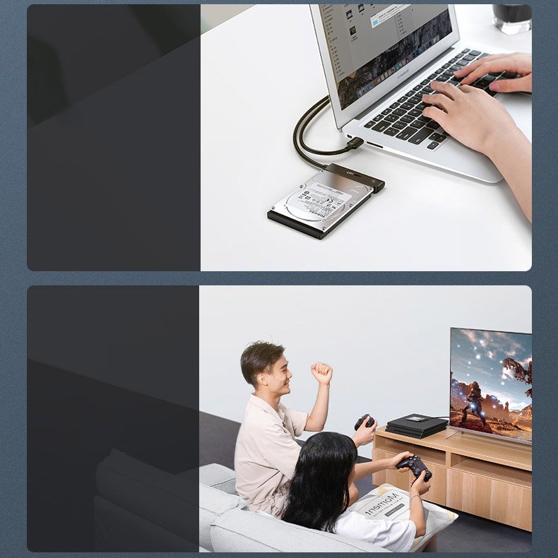 Ugreen adapter 2.5 '' SATA III 3.0 HDD SSD - USB 3.2 Gen 1 (SuperSpeed USB 5 Gbps) Μαύρο (70609 CM321) - Image 16