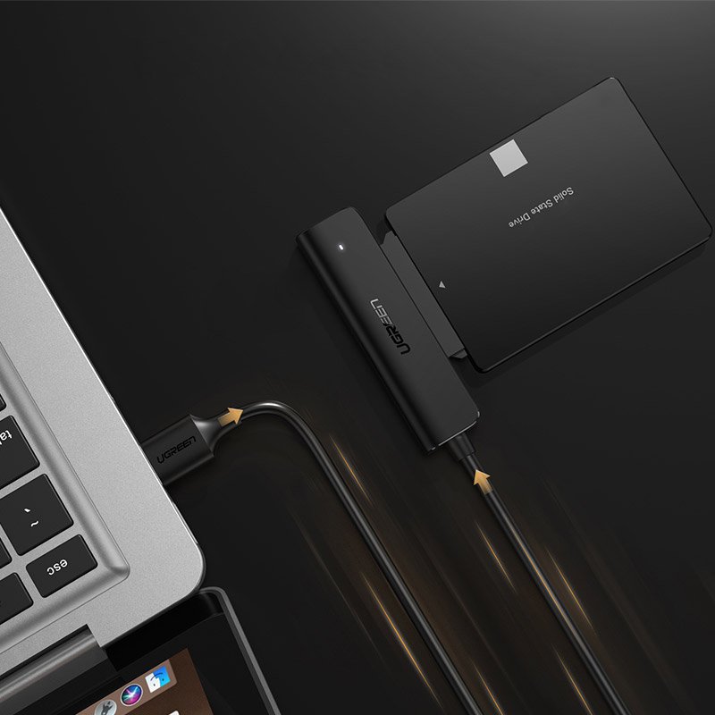 Ugreen adapter 2.5 '' SATA III 3.0 HDD SSD - USB 3.2 Gen 1 (SuperSpeed USB 5 Gbps) Μαύρο (70609 CM321) - Image 2