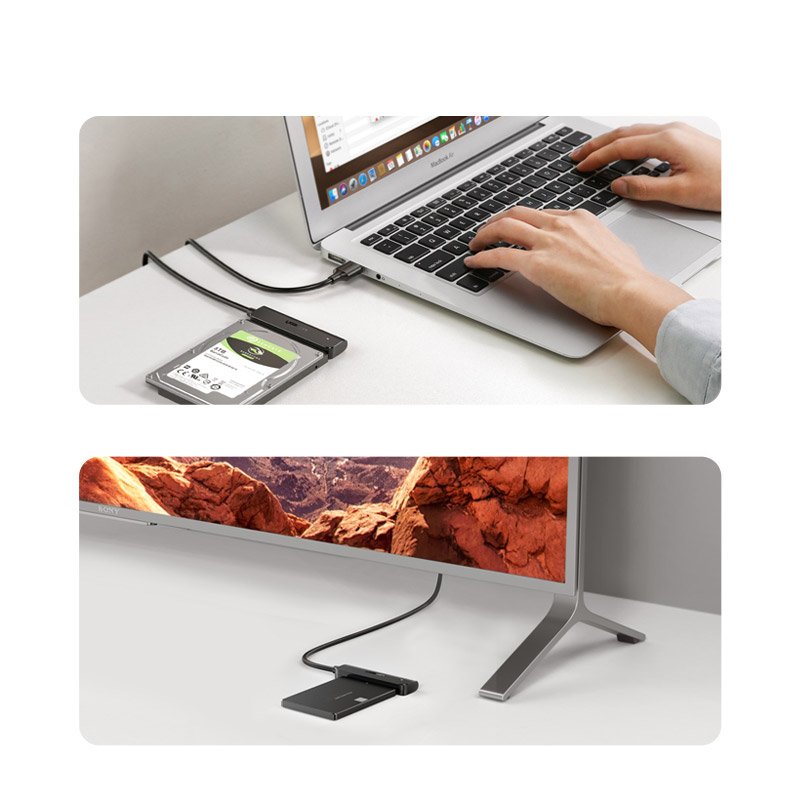 Ugreen adapter 2.5 '' SATA III 3.0 HDD SSD - USB 3.2 Gen 1 (SuperSpeed USB 5 Gbps) Μαύρο (70609 CM321) - Image 4