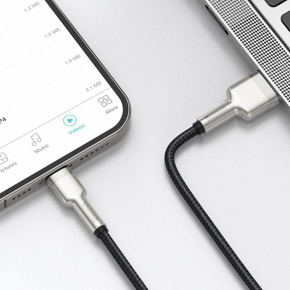 Baseus Cafule Metal Data USB - Lightning cable 2.4 A 0.25 m black (CALJK-01) - Image 11