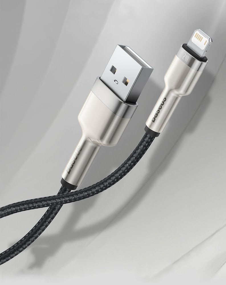 Baseus Cafule Metal Data USB - Lightning cable 2.4 A 0.25 m black (CALJK-01) - Image 12