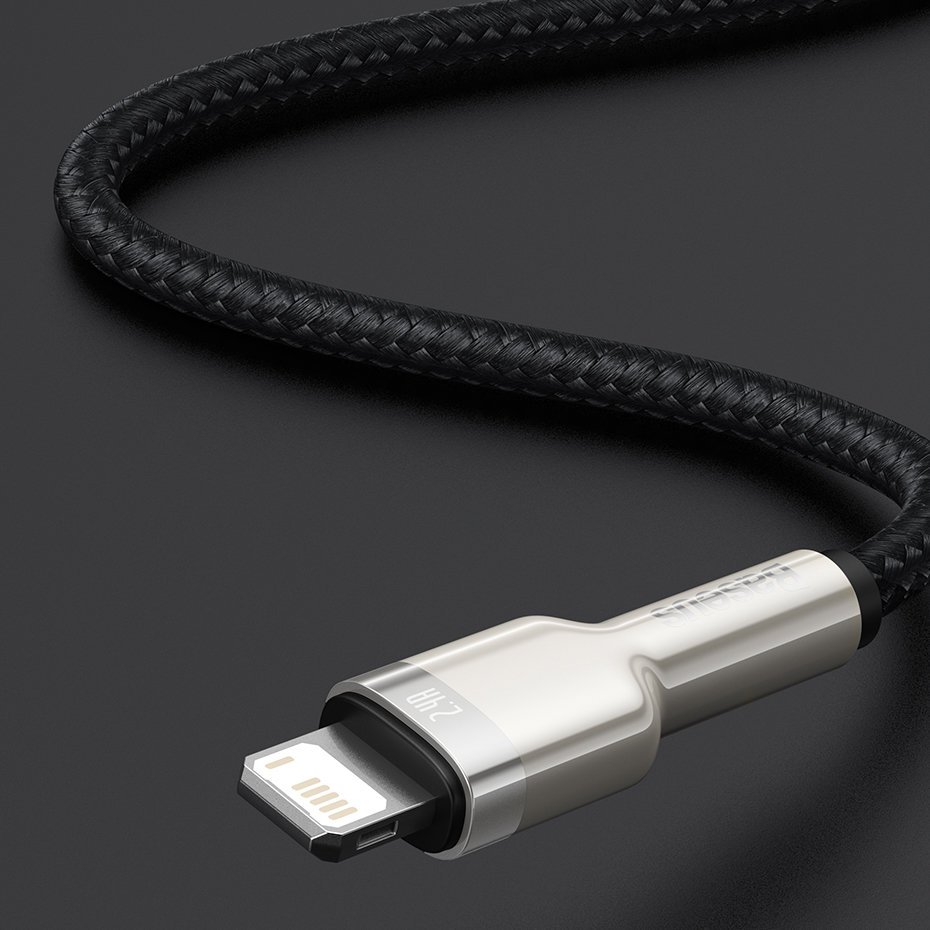 Baseus Cafule Metal Data USB - Lightning cable 2.4 A 0.25 m black (CALJK-01) - Image 13
