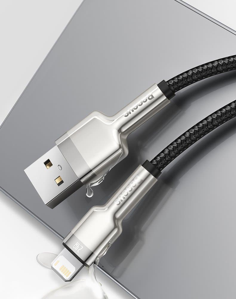 Baseus Cafule Metal Data USB - Lightning cable 2.4 A 0.25 m black (CALJK-01) - Image 14