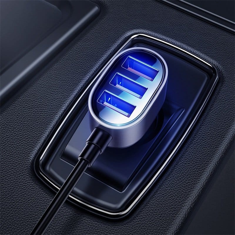 Joyroom fast car charger 5x USB 6.2 A with extension cable black (JR-CL03) - Image 4