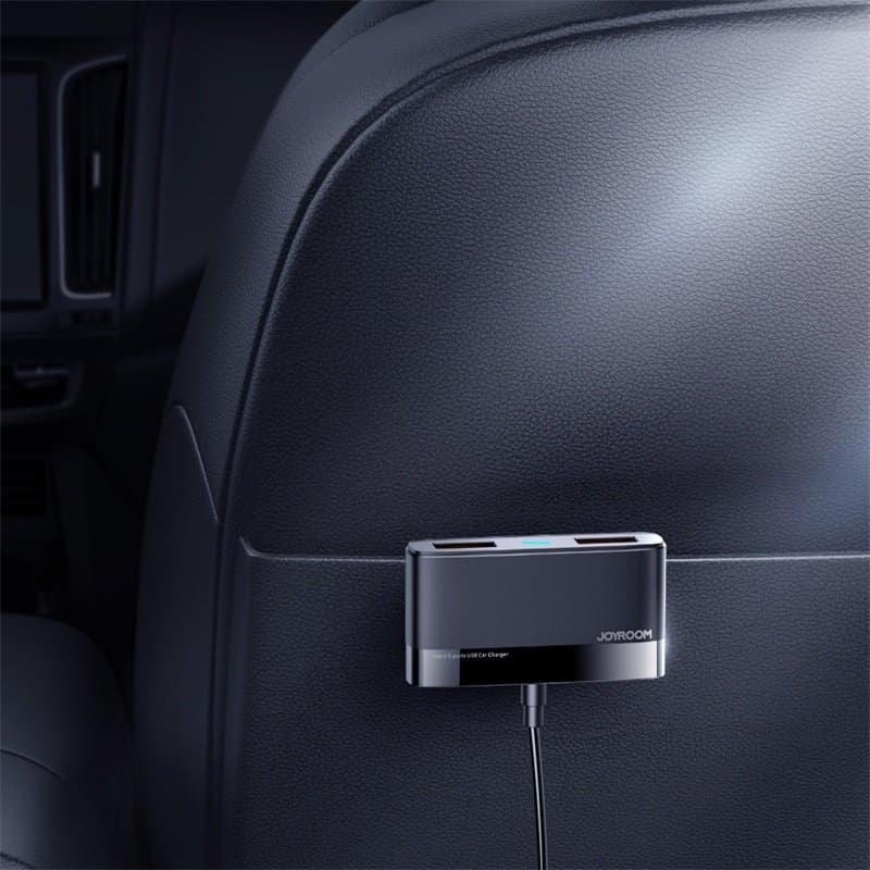 Joyroom fast car charger 5x USB 6.2 A with extension cable black (JR-CL03) - Image 8