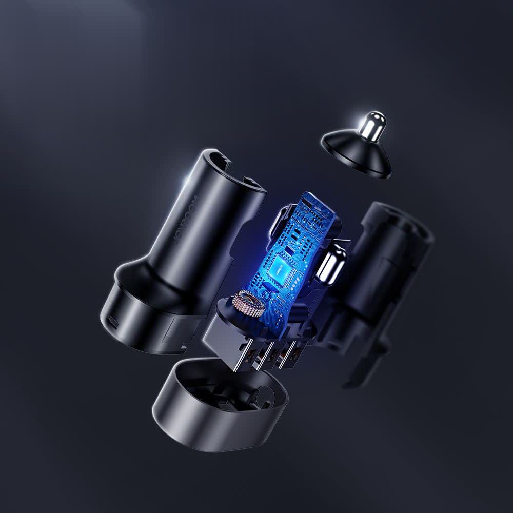 Joyroom fast car charger 5x USB 6.2 A with extension cable black (JR-CL03) - Image 9