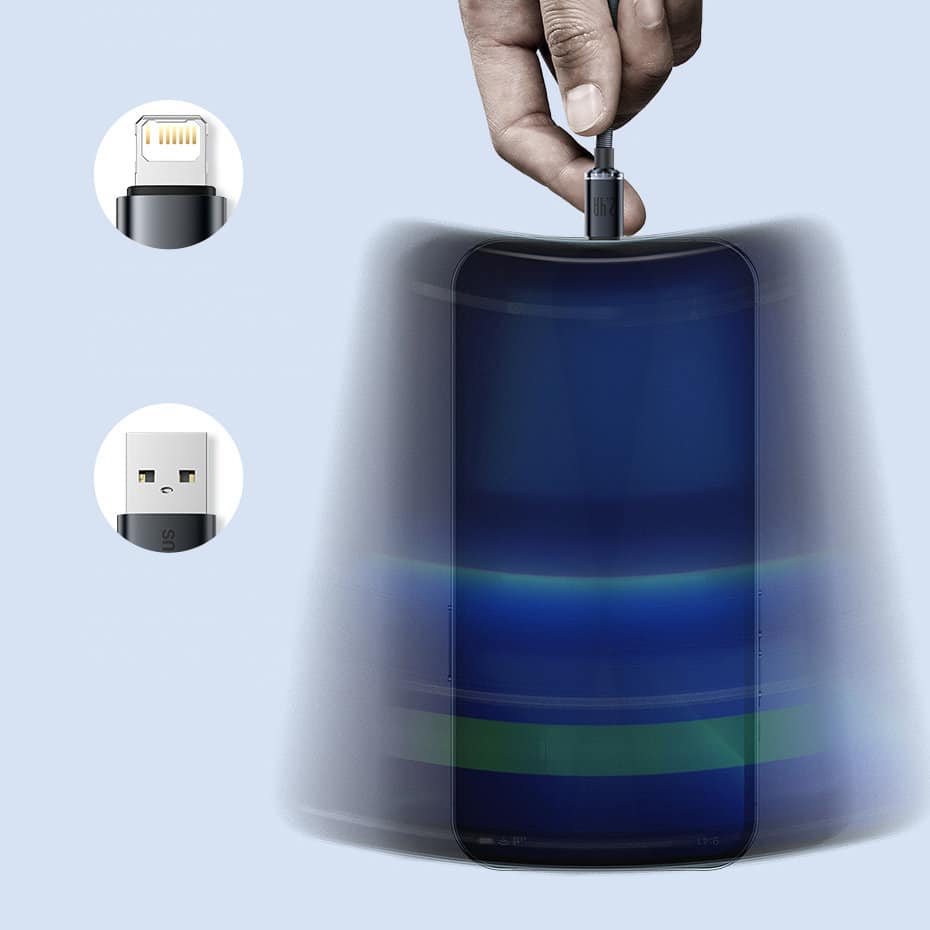 Baseus Crystal Shine Series cable USB cable for fast charging and data transfer USB Type A - Lightning 2.4A 2m purple (CAJY000105) - Image 15