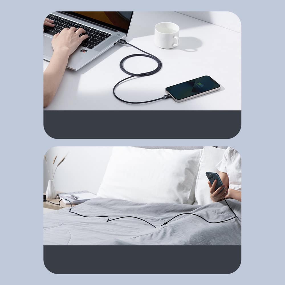 Baseus Crystal Shine Series cable USB cable for fast charging and data transfer USB Type A - Lightning 2.4A 2m purple (CAJY000105) - Image 16
