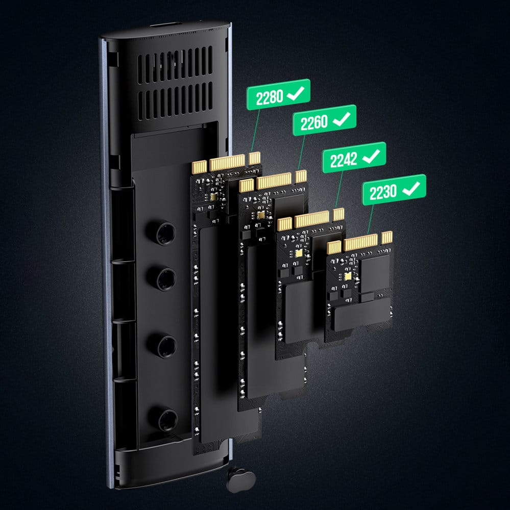 Ugreen Hard Drive Bay M.2 B-Key SATA 3.0 5Gbps Γκρί + USB Type C Καλώδιο (CM400) - Image 9