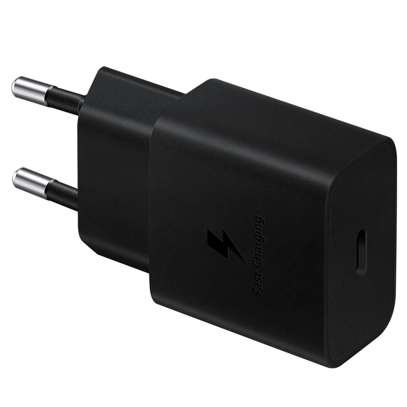 Samsung USB wall charger Type C 15W PD AFC + USB Type C cable Μαύρο (EP-T1510XBEGEU) - Image 2