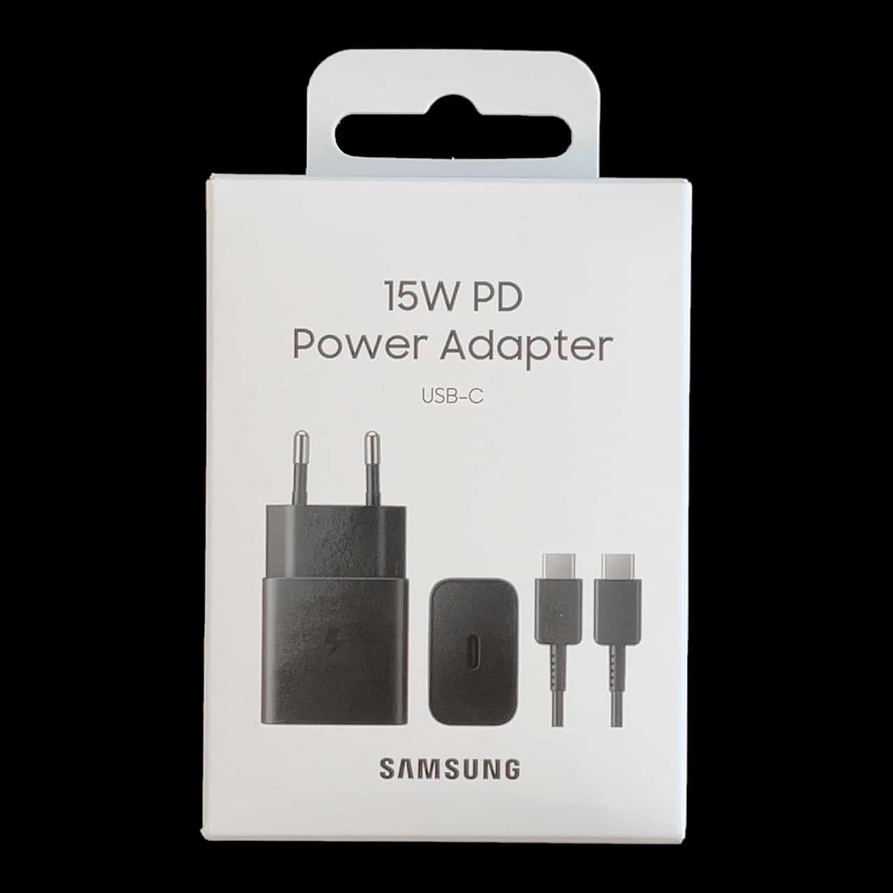 Samsung USB wall charger Type C 15W PD AFC + USB Type C cable Μαύρο (EP-T1510XBEGEU) - Image 5