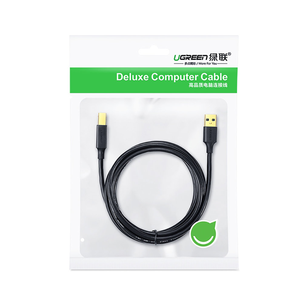 Ugreen USB Type B printer cable (male) - USB 2.0 (male) 480 Mbps 1 m black (US135 20846) - Image 5