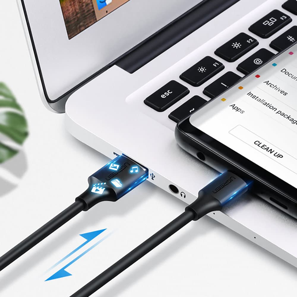Ugreen cable USB cable - USB Type C Quick Charge 3.0 3A 0.25m black (US287 60114) - Image 7