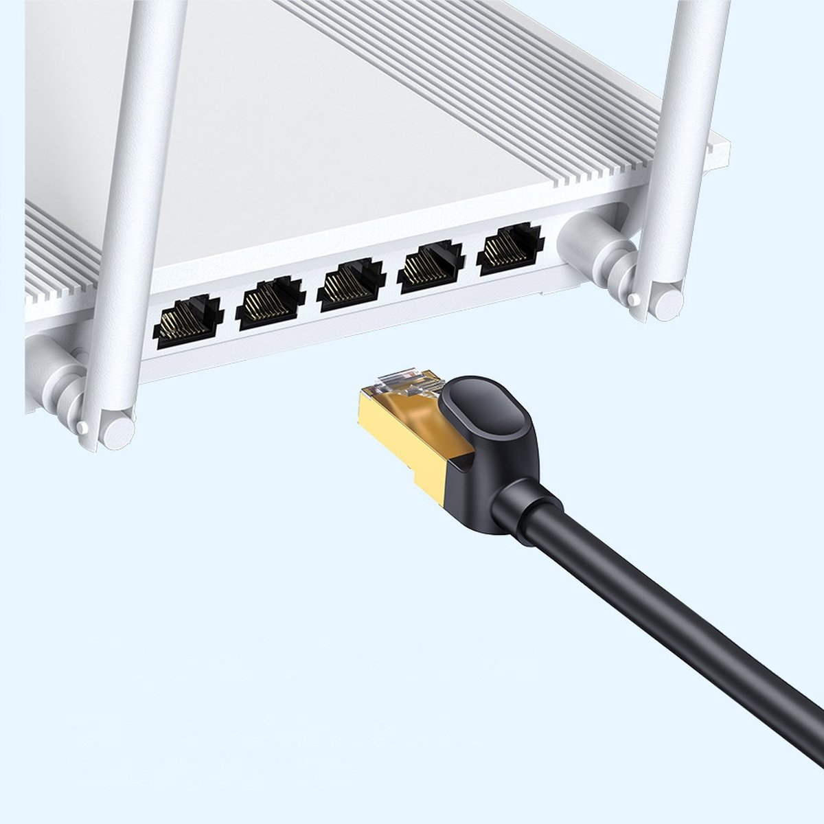 Baseus Speed Seven High Speed RJ45 Network Καλώδιο 10Gbps 1m Μαύρο (WKJS010101) - Image 14