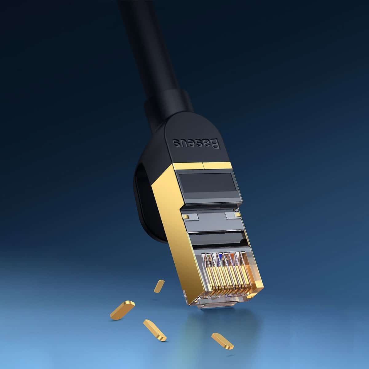 Baseus Speed Seven High Speed RJ45 Network Καλώδιο 10Gbps 1m Μαύρο (WKJS010101) - Image 16