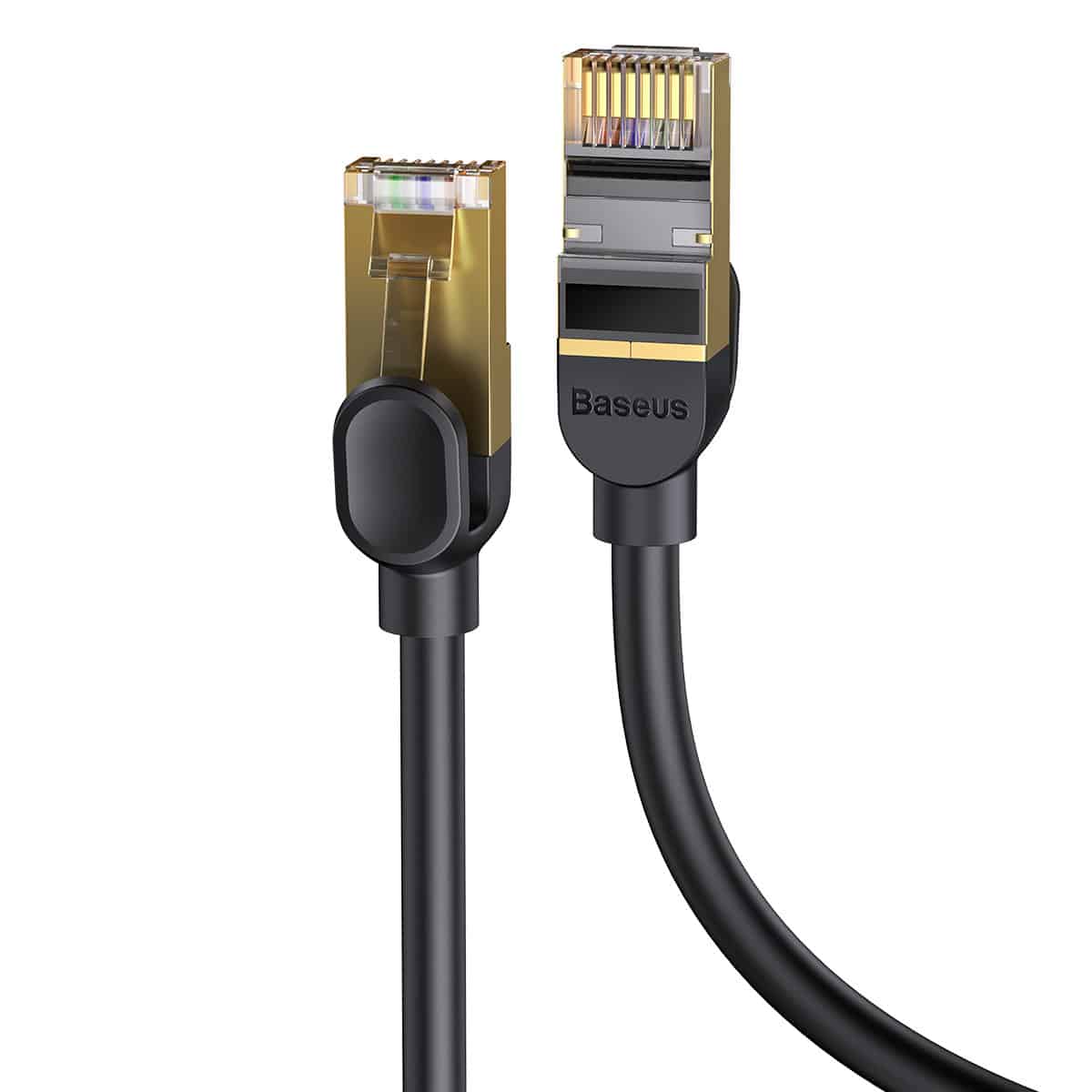 Baseus Speed Seven High Speed RJ45 Network Καλώδιο 10Gbps 1m Μαύρο (WKJS010101) - Image 2