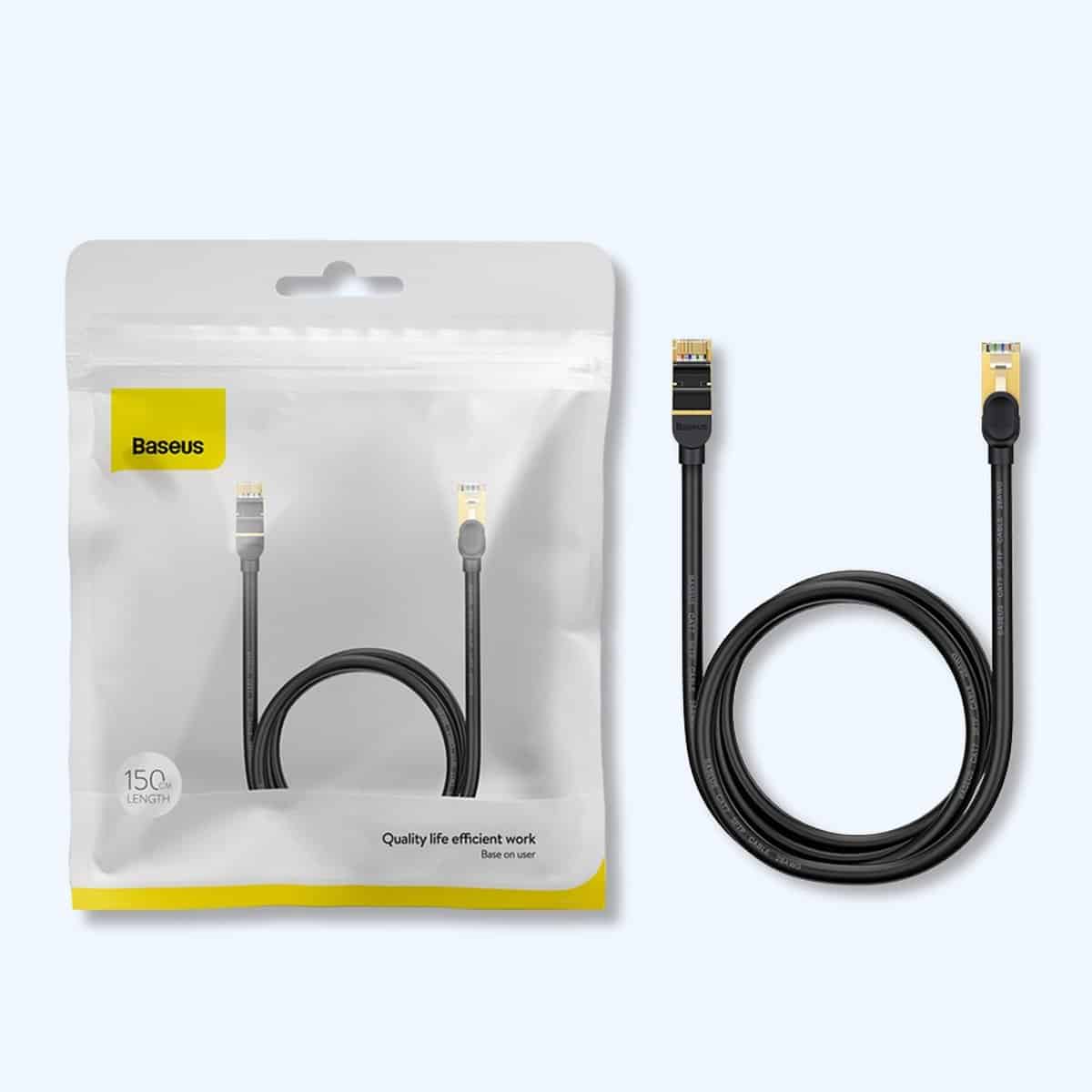 Baseus Speed Seven High Speed RJ45 Network Καλώδιο 10Gbps 1m Μαύρο (WKJS010101) - Image 20