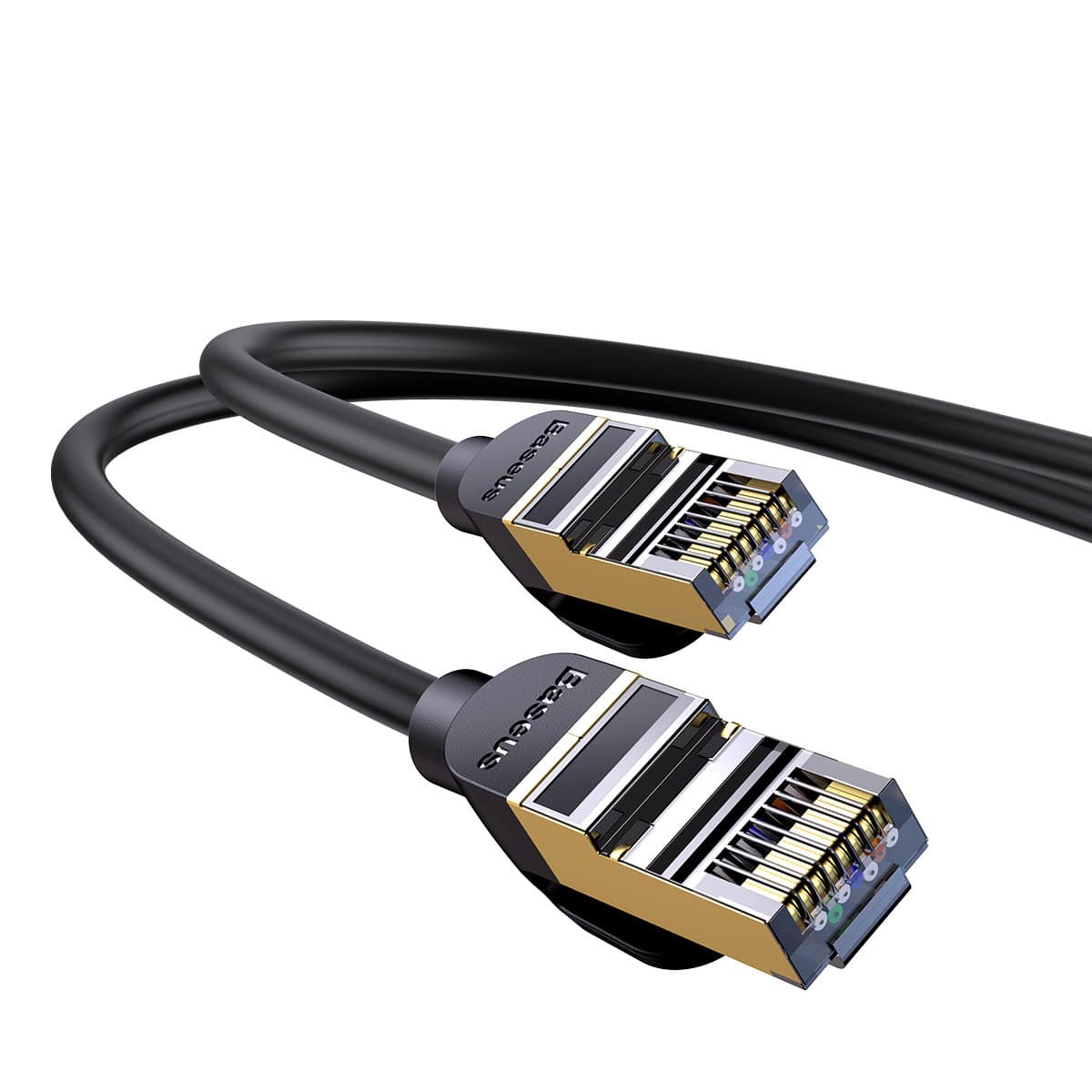 Baseus Speed Seven High Speed RJ45 Network Καλώδιο 10Gbps 1m Μαύρο (WKJS010101) - Image 4