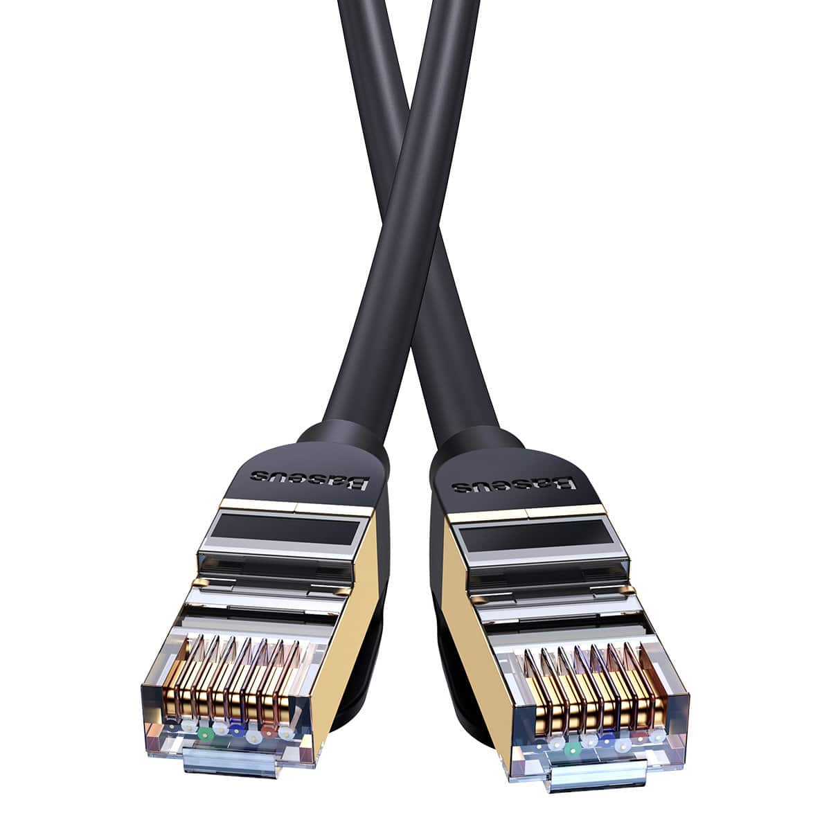 Baseus Speed Seven High Speed RJ45 Network Καλώδιο 10Gbps 1m Μαύρο (WKJS010101) - Image 7