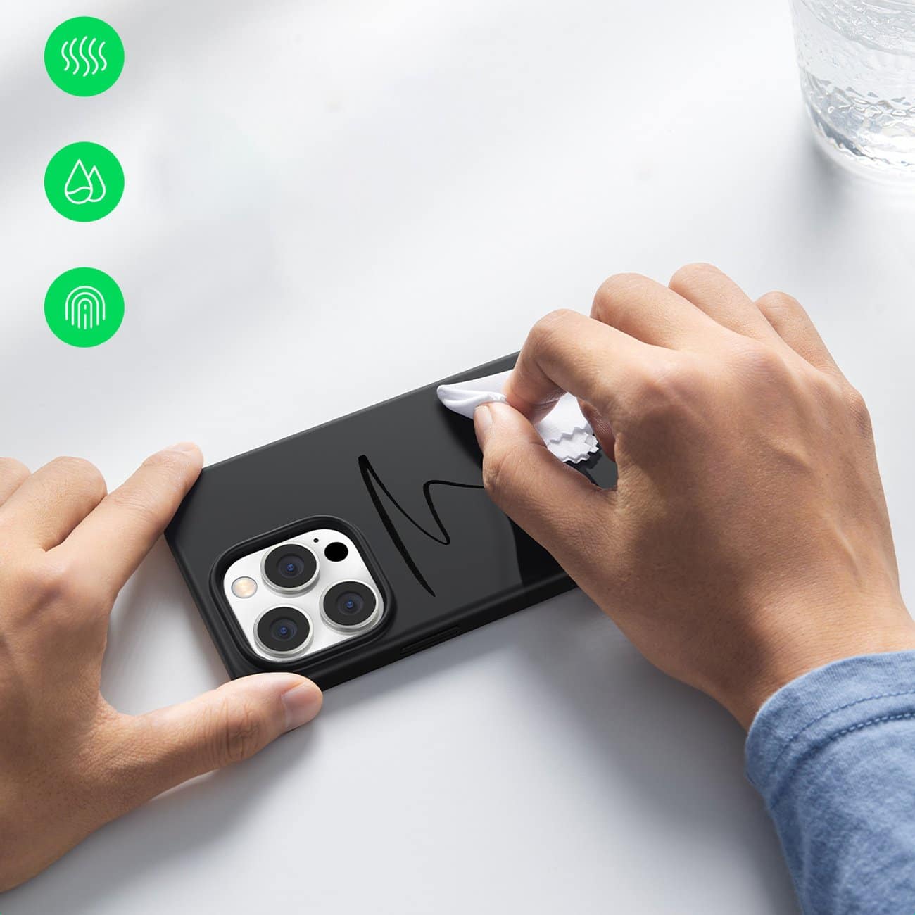 Ugreen Silky Silicone Protective Case - Apple iPhone 14 Pro - Μαύρο - Image 8