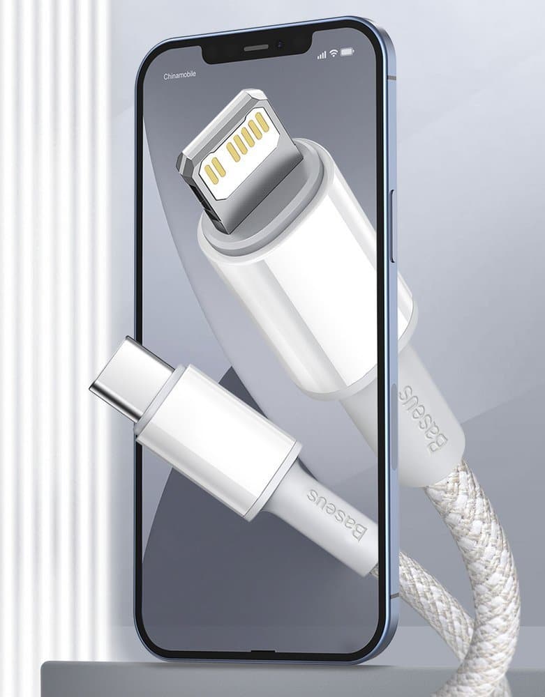 Baseus USB Type C cable - Lightning Fast Charging Power Delivery 20 W 2 m white (CATLGD-A02) - Image 12