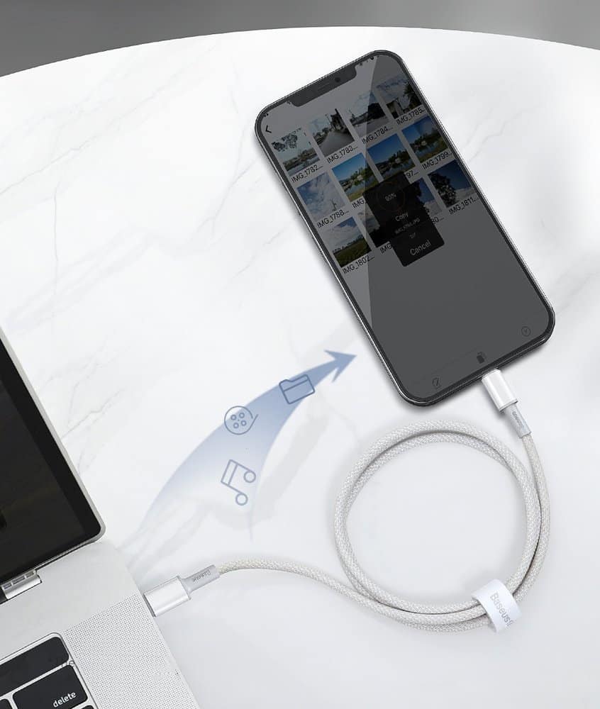 Baseus USB Type C cable - Lightning Fast Charging Power Delivery 20 W 2 m white (CATLGD-A02) - Image 19