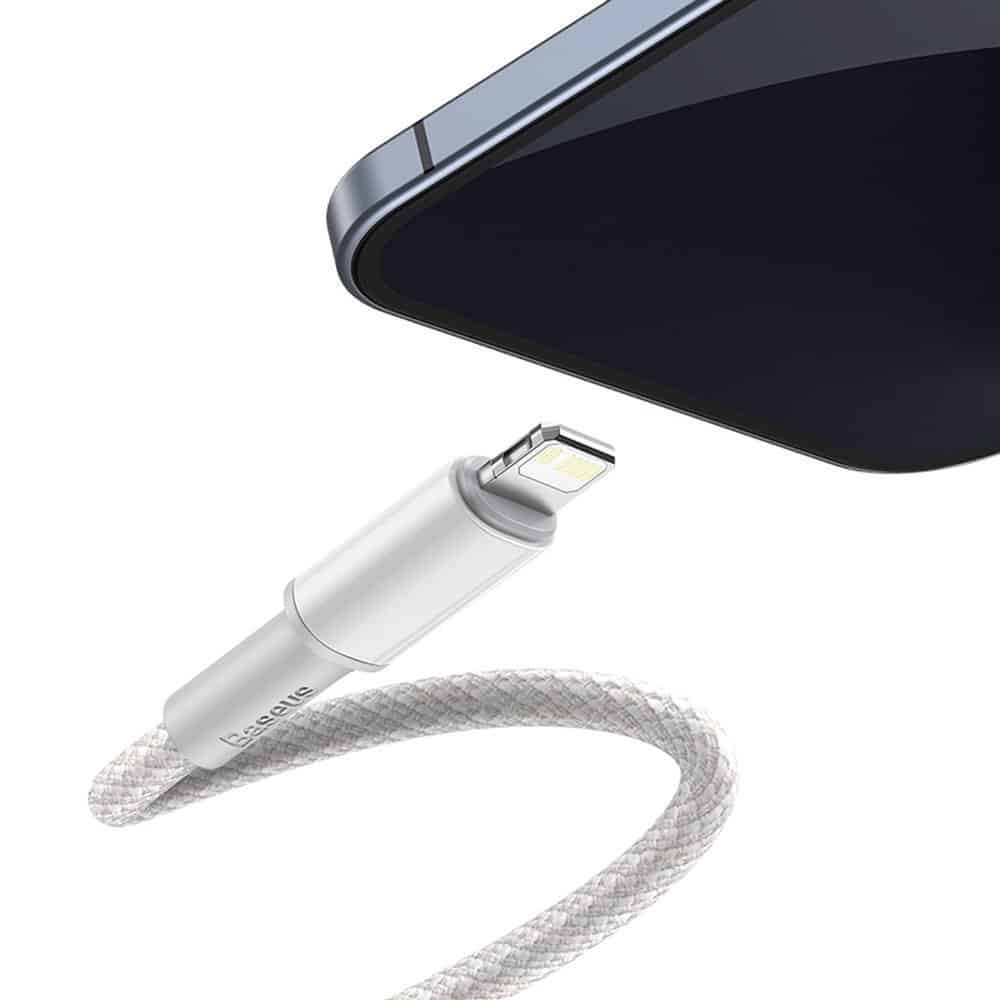 Baseus USB Type C cable - Lightning Fast Charging Power Delivery 20 W 2 m white (CATLGD-A02) - Image 2